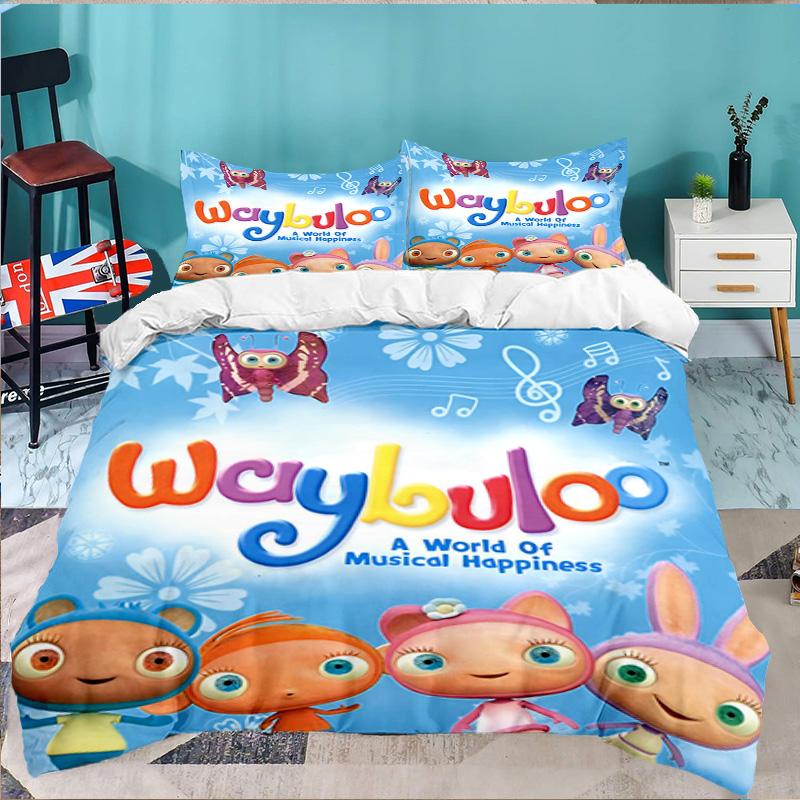 Waybuloo Adventures 3PCS Bedding set,Ideal for 1pc Duvet Cover And 2pcs Pillowcases Perfect for Fan gift,Ideal for Bedroom, Dormitory