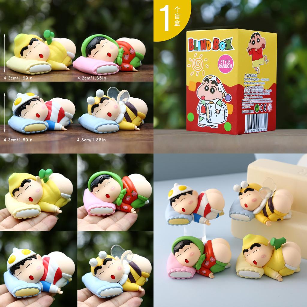 Soft Butt Crayon Shinchan Pvc Figure Collectible Blind Box Toy For Fans