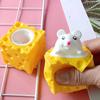 Fun Stress Ball Vent Squirrel Cup Stress-relieving Pet Cheese Mouse Cheese Pinch Prank Toy Antistress Toy Small Toys Fidget Toy