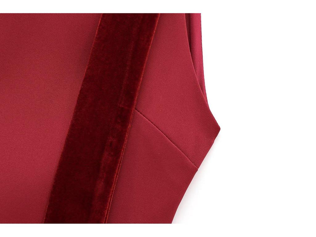 Women's Velvet Bow Summer Evening Dress - Backless, Short, Sling Design