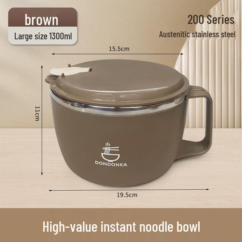 Q-Way Japanese Style Insulated Stainless Steel Noodle Bowl