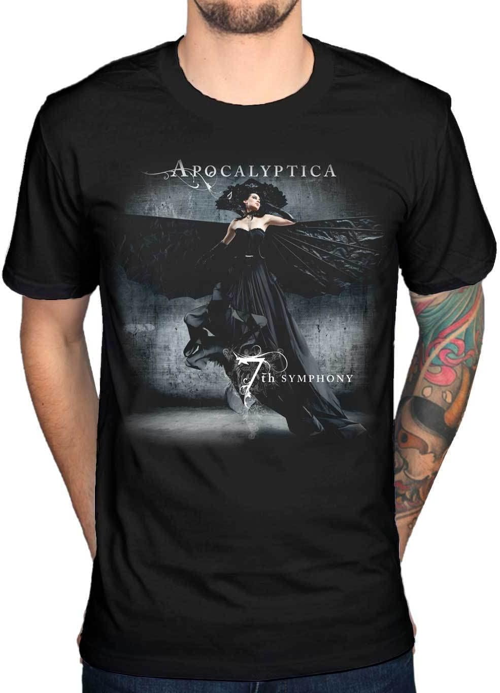 Official Apocalyptica 7Th Symphony T-Shirt Skull Roses Helsinki I Don t Care L чёрный