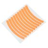 10pcs Bike Wheel Rim Reflective Stickers Waterproof Bicycle Safety Warning Sticker Tape Decoration (Orange)