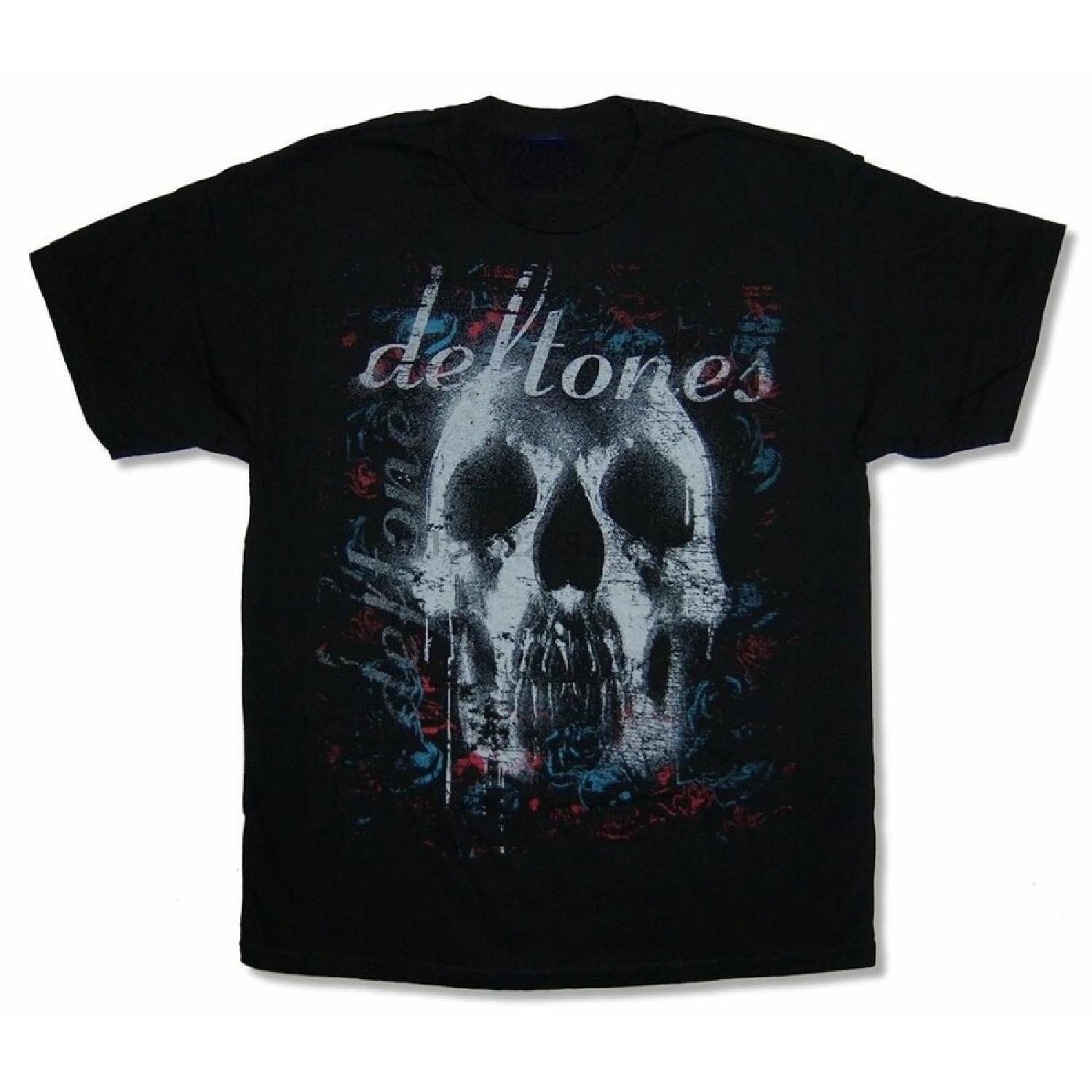 Horror Deftones Skull Print T Shirt Men Women Gothic Vintage Tshirt Hip Hop Plus Size T-shirt Y2k Unisex Prevalent Tee S