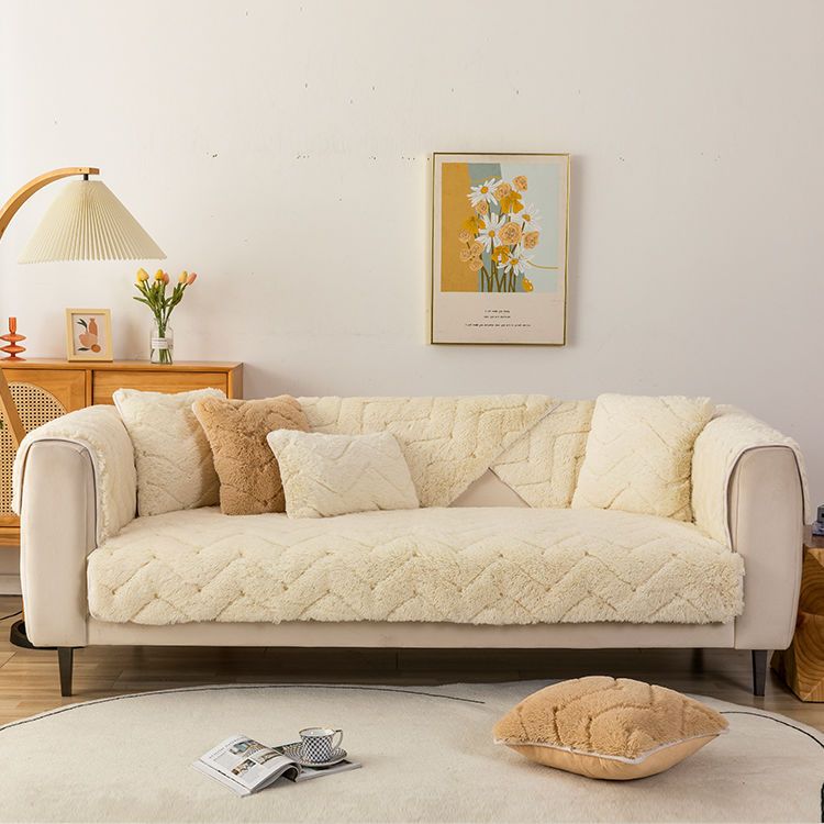 Super miękki pluszowy ręcznik na sofę jednolity kolor antypoślizgowa poszewka na poduszkę zagęścić ciepła zimowa mata do okna wykuszowego do salonu