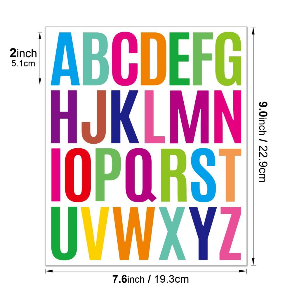 5Pcsset 2 Inch Functional Planner Stickers Vinyl Waterproof Black White Colorful Diy Letter Sticker For Cup Laptop Price Tag