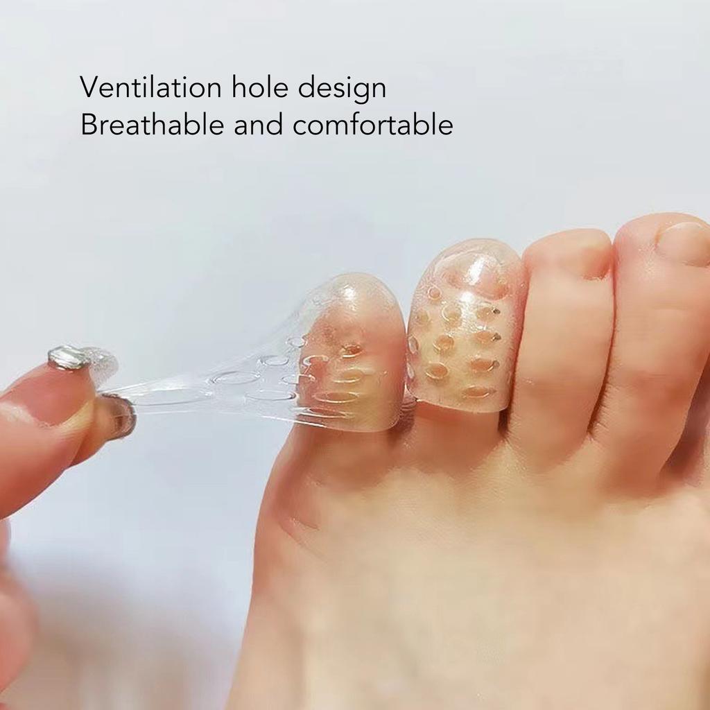 30pcs Pinky Toe Protector Anti Friction Breathable Transparent Ultra Thin Toe Sleeves Covers for Ingrown Toenails Corns Calluses