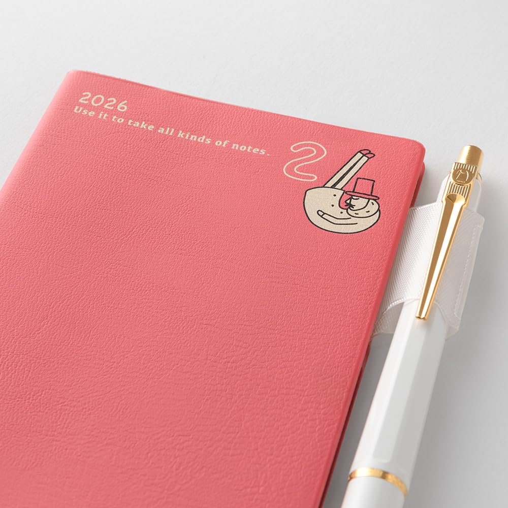 Midori Pocket 2026 Mini Monthly Old Man 22360006 January Diary, Pattern, (Starts 2026)