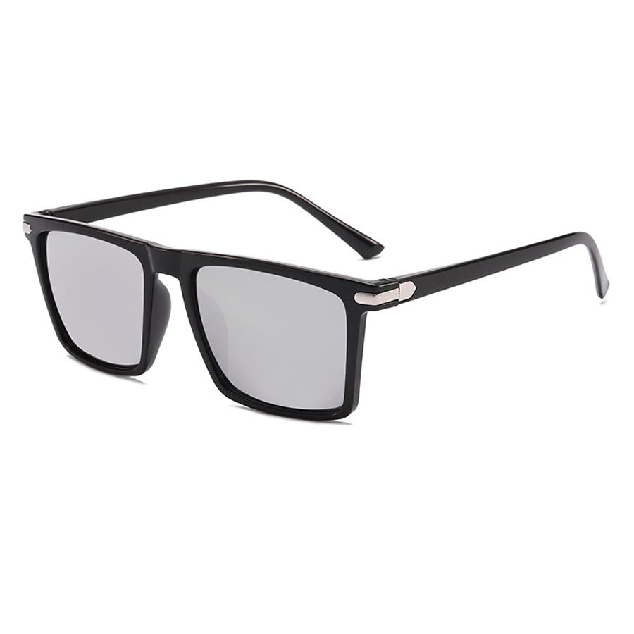 

New Classic Black Square Sunglasses Men Fashion Mirror Blue Sun Glasses Unisex Vintage Anti Glare Driving Shades UV400