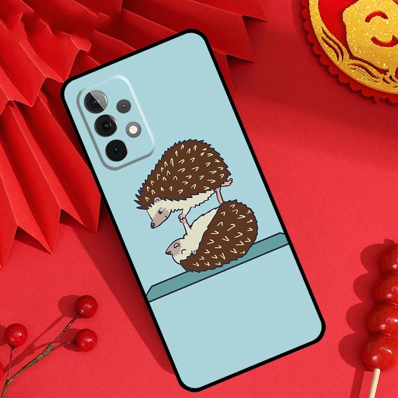 Kawaii Hedgehog Heart Cute Case For Samsung Galaxy M15 M55 M31 M13 M11 M12 M14 M06 M16 M36 M56 M53 M32 M52 M35 M34 M54