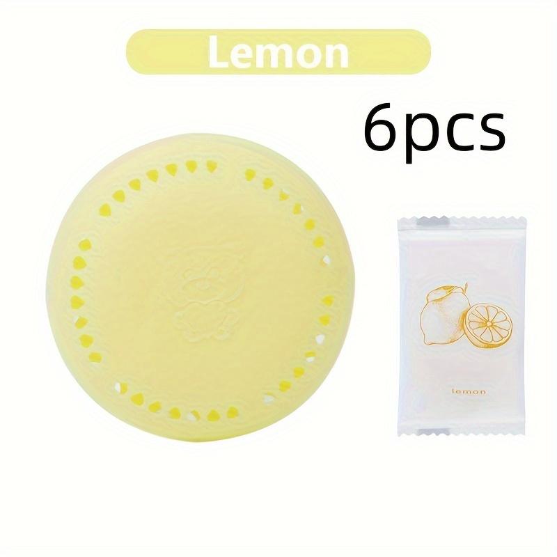 

6 упаковок освежителей воздуха для ароматерапии длительного действия с дополнительными футлярами, таблетки с твердым ароматом жёлтый