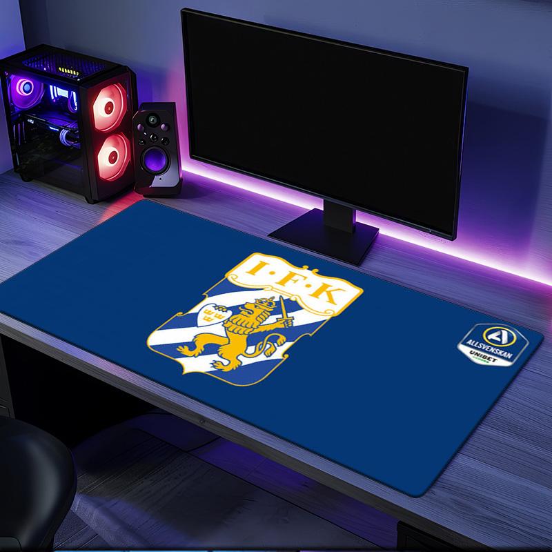 Ifk Goteborg Crest mouse pad, rubber base, esports desk mat, mouse pad for gamers and office use, gaming desk , easy to clean mat