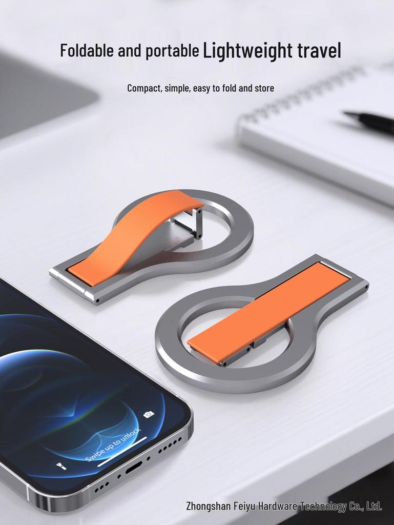 Double-Sided MagSafe Magnetic Wristband Phone Holder & Rotating Aluminum Desktop Stand