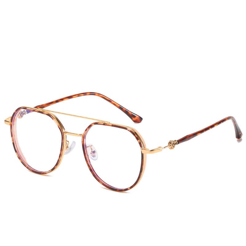 Plain Square Glasses Frame Tr90 Metal Mixed Myopia Glasses Frame Multilateral Anti-Blue Light Glasses Women