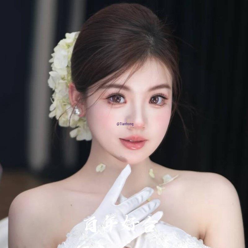 Elegant Hydrangea Bridal Headdress: Forest-Style Hairpin for Wedding Photos