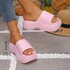 Chunky Platform Slippers for Women Summer Comfortable Wedge Heels Sandals Woman Solid Non Slip Eva Thick Sole Slides Shoes