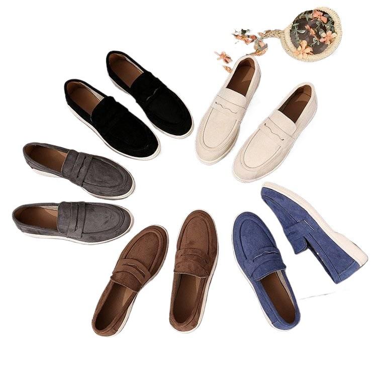 Loafers women's spring and autumn 2025 new British style lazy one-pedal single shoes retro flat beanie shoes