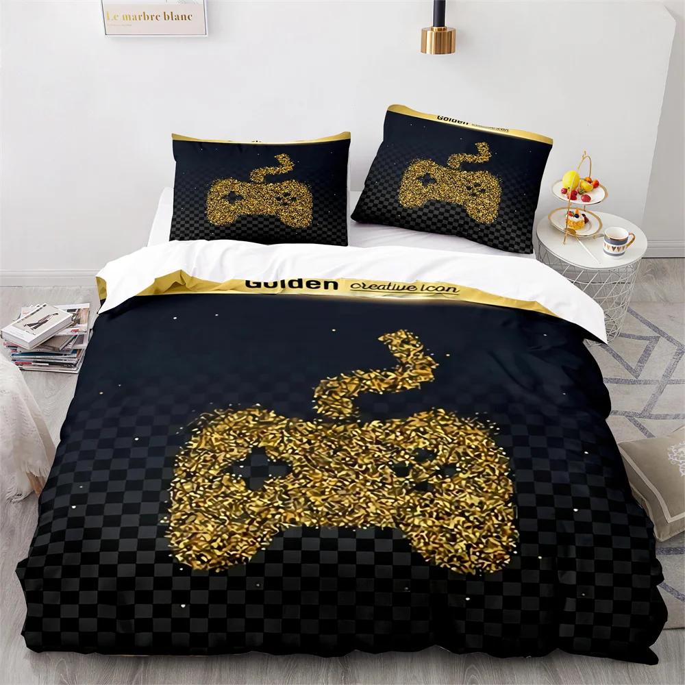 Colorful Gamepad Duvet Cover Game Handle For Children Boys Playroom Polyester Theme Of Science And Technology Bedroom Decoration