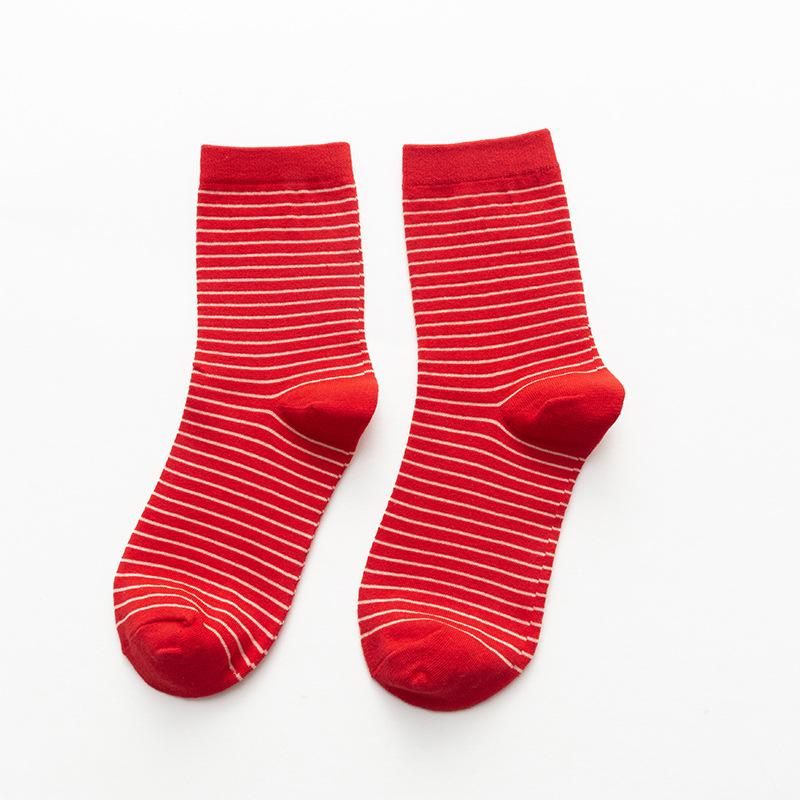 

Жіночі шкарпетки до середини гомілки, Яскраво-червоні шкарпетки, Осінні та зимові трендові парні яскраво-червоні шкарпетки 1 pair