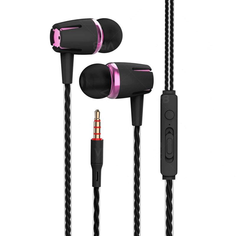 VPB S9 Electroplated Stereo In-Ear Wired Headphones with Microphone