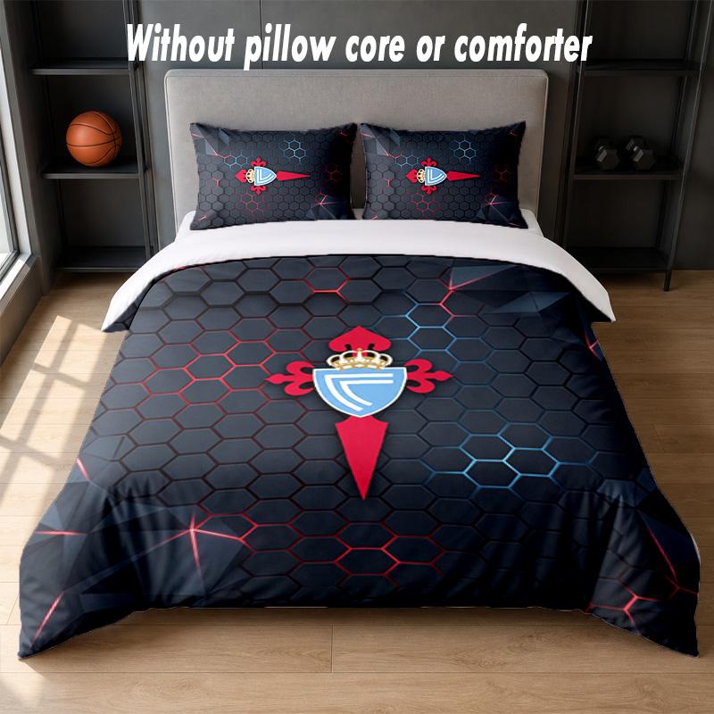 Celta Vigo FC Design Bed Bedding Set 1 Duvet Cover + 2 Pillowcases Soft Breathable Household Bed Linens