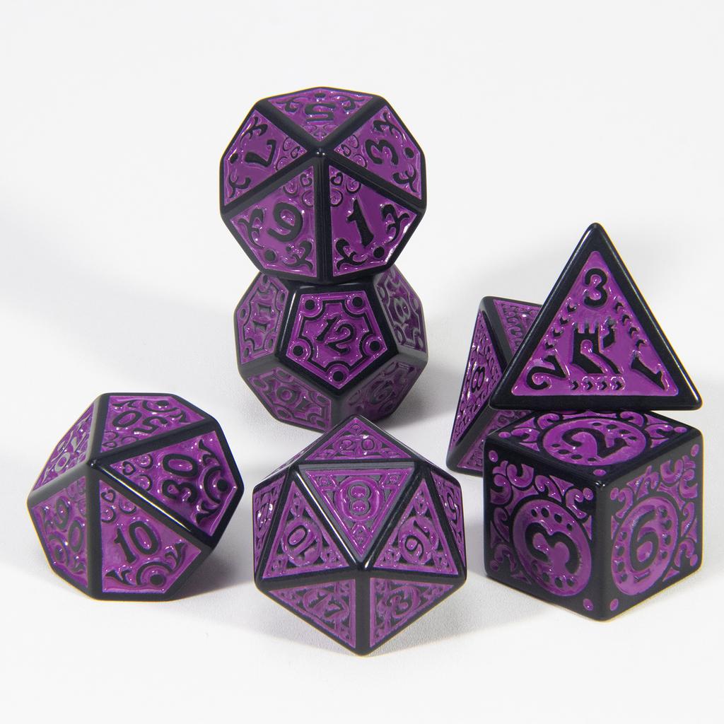 Polyedrické DND kostky 7 ks Textury Vzorované kostky pro DNDGame RPG hry na hraní rolí Deskové hry Příslušenství Koníčky Vánoční dárek