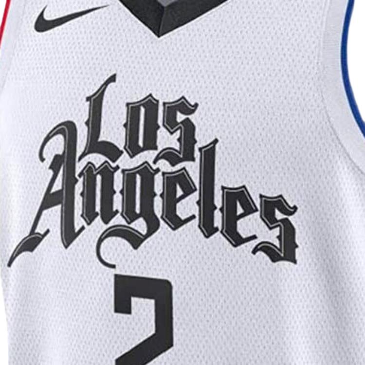Nike NBA City Edition LA Clippers Kawhi Leonard No. 2 Breathable Basketball Jersey Men Tops White AV4644-102