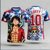 2026 Japan One Piece Luffy Football Jersey T-shirt Kids Football Special Jersey Kit Adult Men's/Women's Quick-Drying Sweatshirt