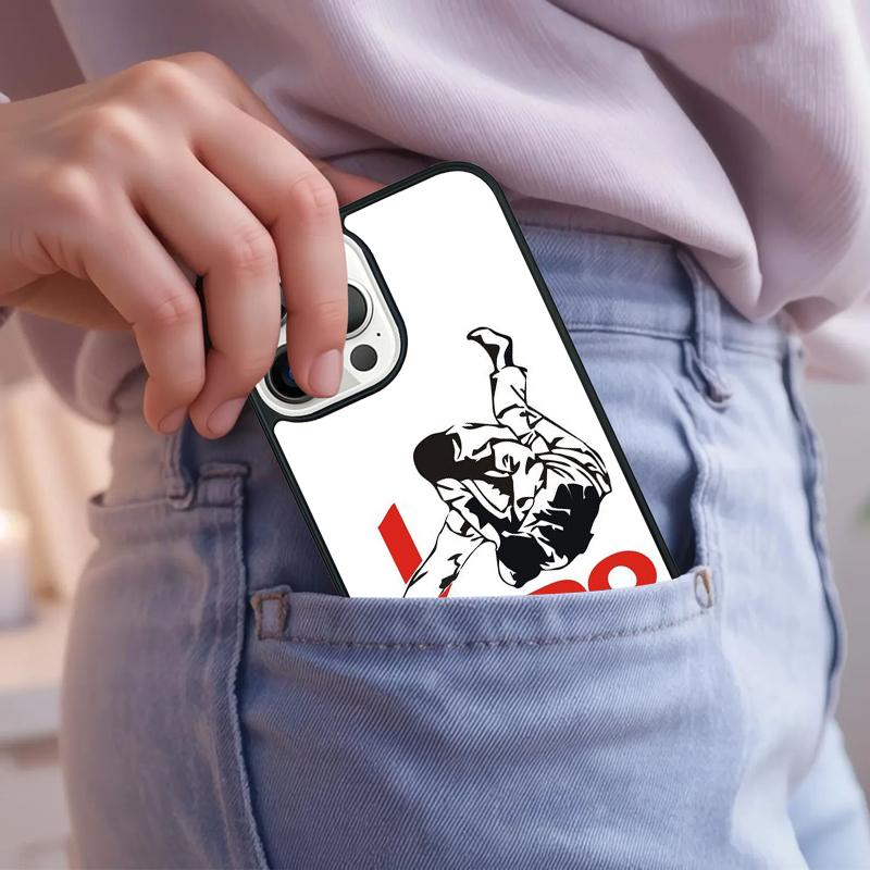 Japanese Martial Arts Judo Phone Case For iPhone 17 Air 15 16e 14 13 Pro Max Coque 12 11 Pro Max PLUS cover