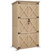 Garden Shed Tool Storage Cabinet 90 Cm Length X 54.5 Cm Depth X 161 168.5 Cm Height With 2 Shelves Waterproof Bitumen