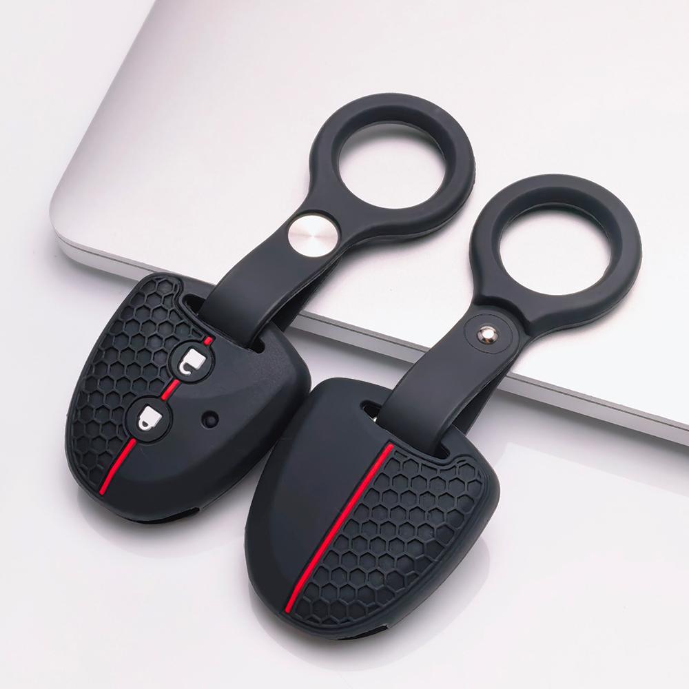 Key Case Cover for Toyota Hilux Yaris Corolla Rav4 Vigo Vitz Echo with Keychain Anti-Scratch Guard Shockproof Protection Soft Grip Texture