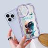 Kreslený vzor krémová textura pouzdro vlnitý okraj měkký silikonový kryt pouzdro na telefon pro iPhone Samsung Huawei Honor Xiaomi Redmi OPPO Realme Vivo Infinix