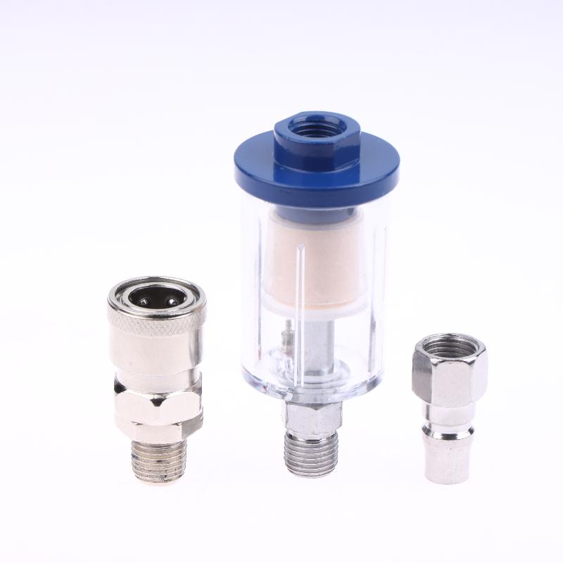Air Oil Water Separator Filter Kit 1/4'' Thread With Moisture Trap Spray Gun Pressure Parts Air Compressor Tool Jpn Interface