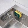 1/2Pcs Sponge Holder For Kitchen Sink,No Punching Sponge Holder, Wall Mount Sponge Rack, Stainless Steel Sink Drain Rack