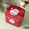 2pcs Christmas Candy Boxes with Handle Handheld Sweets Tins Portable Tinplate Candies Holders Sugar Storage Container