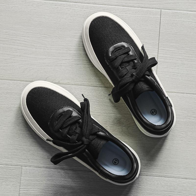 Breathable Men's Vulcanize Shoes Classic Comfy Casual Shoes Lightweight Male Walking Shoes Skateboard Footwear Handmade Sneakers