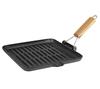 Cast Iron Grill Pan 24cm Induction Heavy Foldable Handle KRISBERG KS-2563