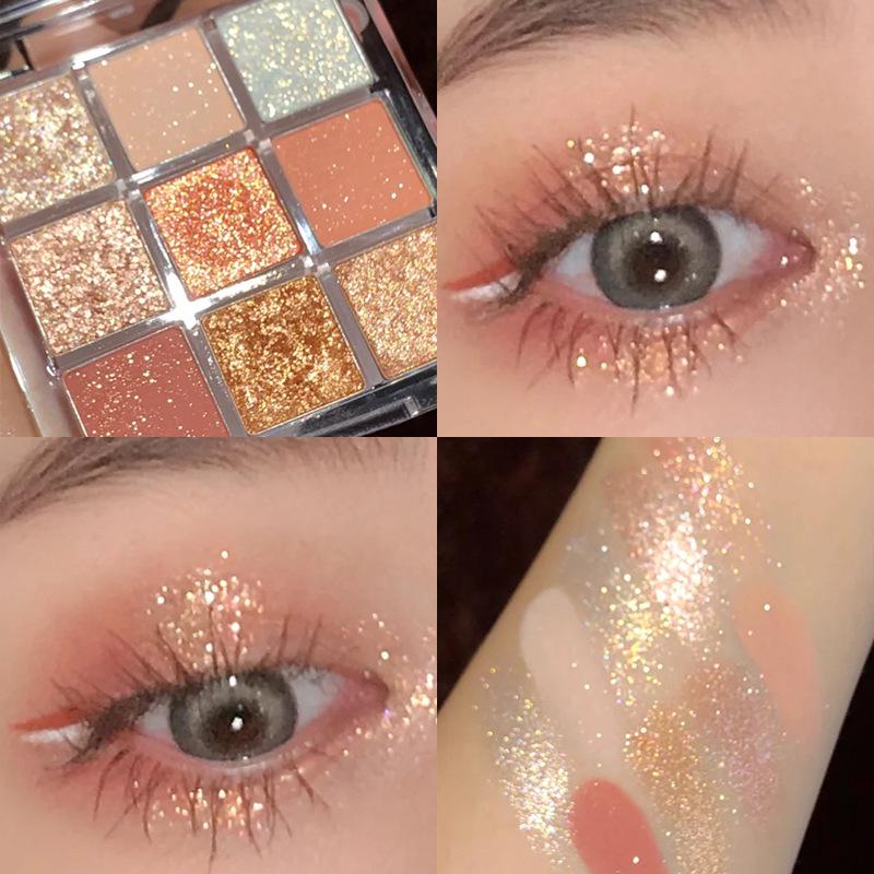 2022 CE Tulip Eye Palette: Nine-Color Smoky Pink with Matte, Shimmer & Glitter