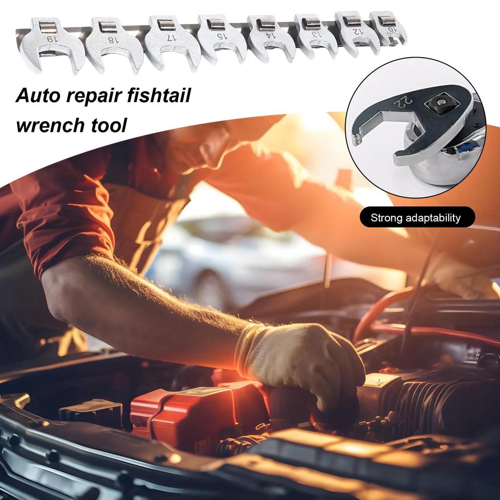 Automobil Schraubenschlüssel 9-teiliges Auto Ratschenschlüssel Set Ölleitung Schraubenschlüssel Werkzeuge für Fahrer Mechaniker Arbeit Reise Haushalt Reparatur