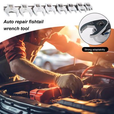 Automobile Wrench 9 Pieces Car Ratchet Wrench Set Oil Pipe Spanner Tools For Driver Mechanics Work Travel Household Repair