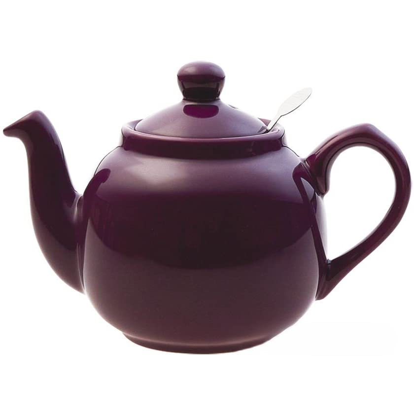 This 600ml teapot from the home of authentic British black tea is crafted from Italian plum and features a charming rounded stoneware design. It