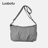 Fashion solid color bag messenger bag women's new women's shoulder bag hot-selling women's bag lightweight nylon cloth satchel