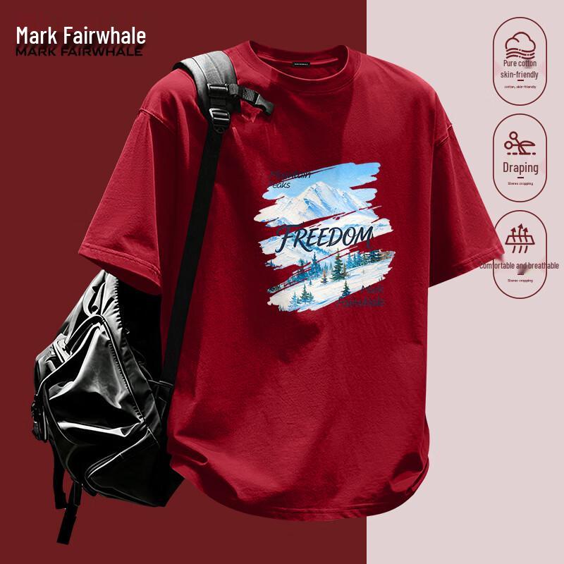 Mark Fairwhale Men s Cotton Short Sleeve Casual T-Shirt 2XL