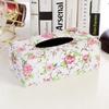 Floral Leather Tissue Box
