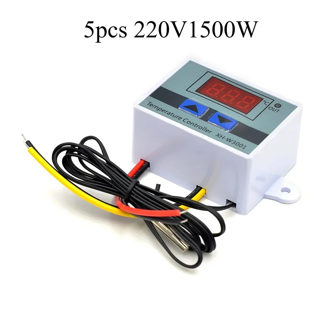 

10A 12V 24V 220VAC Digital LED Temperature Controller XH-W3001 for Arduino Cooling Heating Switch Thermostat NTC Sensor