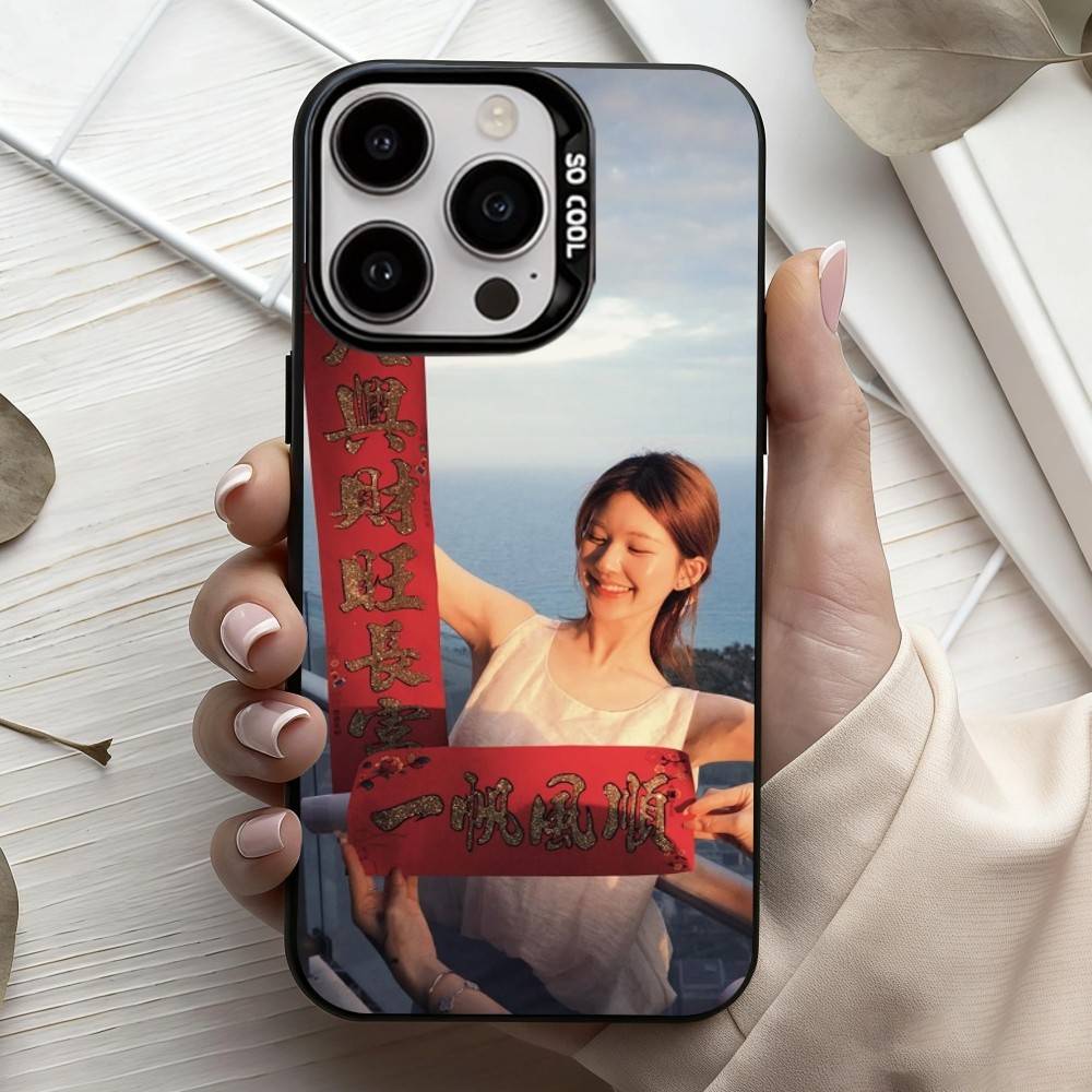 L-lusi R-Rosy Z-Zhao Actor  Phone Case For iPhone17,16,15,14,13,12,11 Plus,Pro Max Black Candy silver phone case