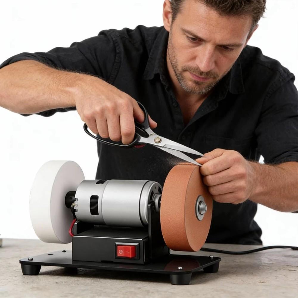 Dual Wheel Electric Small Sander Sturdy Base Sanding Machine Electric Sharpener Grinder Polishing