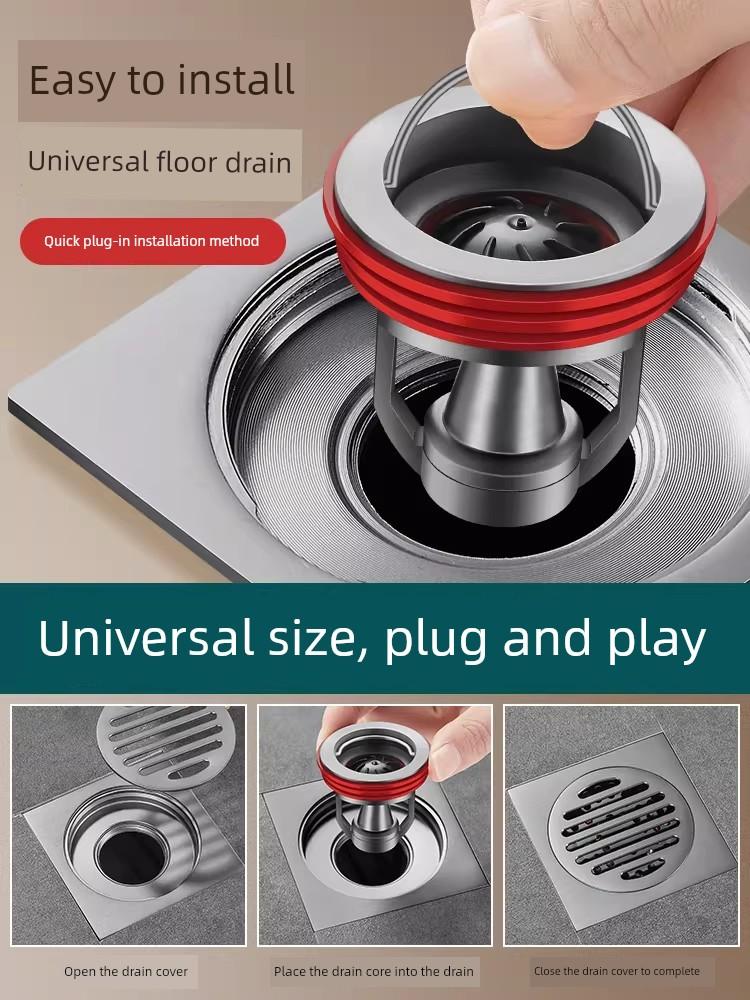 German Anti-Odor Drain Core for Bathroom and Toilet, Anti-Odor Device for Sewer Pipes, Sealing Cover To Prevent Small Flying Insects
