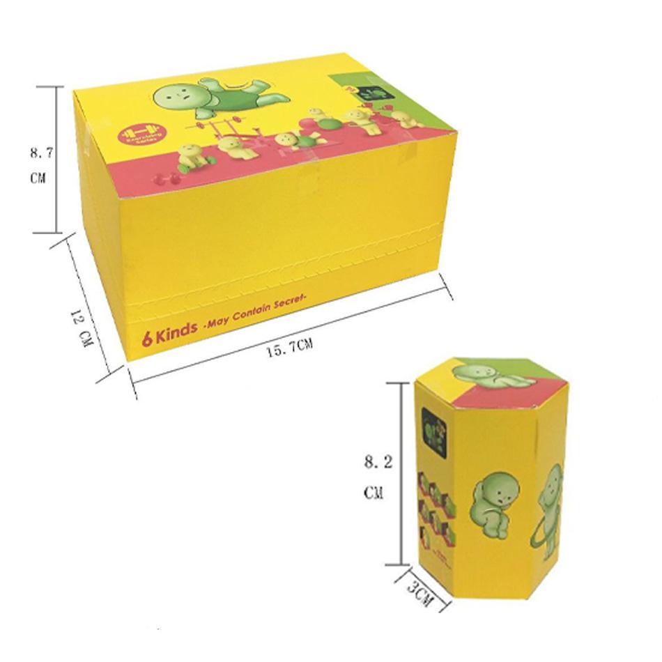 5CM Blind Box Fitness Series Mini Figure Cute Noctilucent Decoration Doll Bedroom Toilet Series Model Corner Toy Gifts