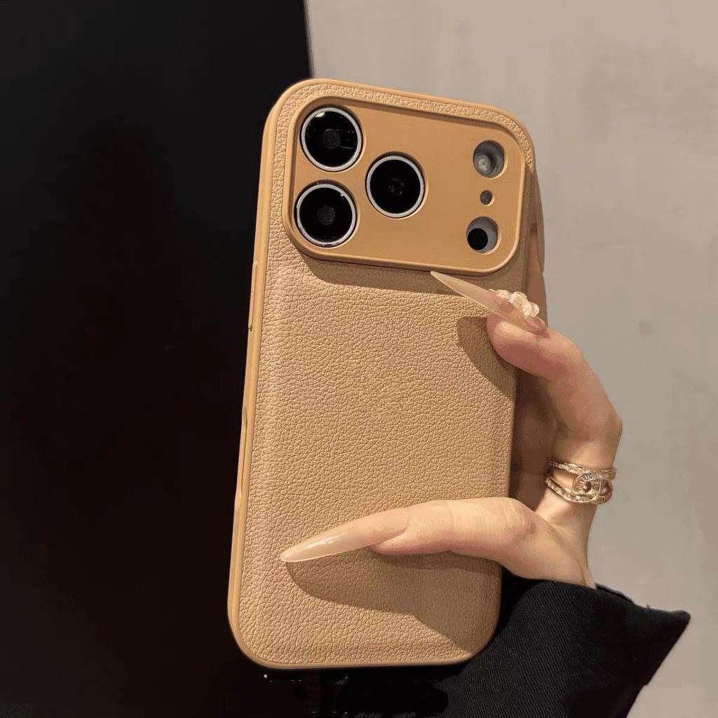 Autumn and Winter Premium Leather Apple 16 Mobile Phone Case IPhone17promax/15 Niche 14/13/12 Simple 11